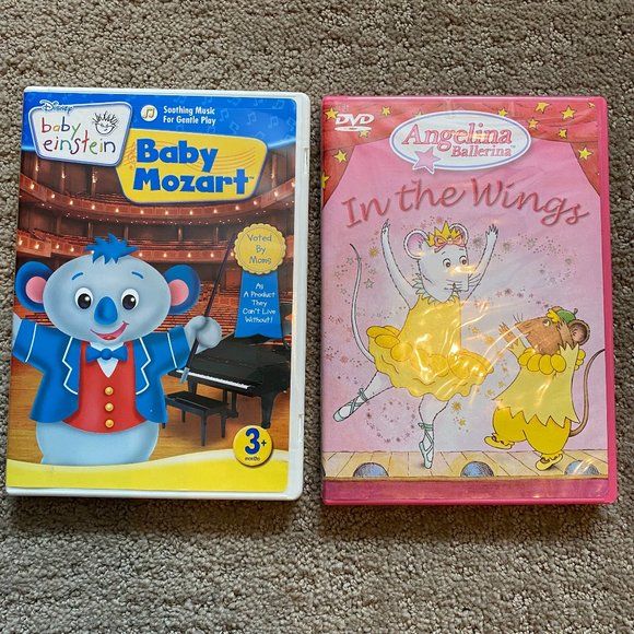 Baby Einstein Baby Mozart and Angelina Ballerina In the Wings Lot of 2 - Picture 1 of 5